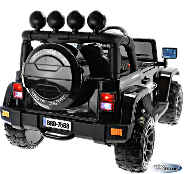 Kinderfahrzeug 12V Kinderelektro Auto Kinderauto 35 Watt 4x4 X-TREME Offroad SUV MP3 USB EVA Gummiräder Ledersitz 2,4 GHZ weiß