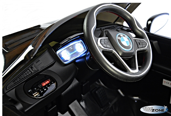 Kinderfahrzeug BMW I8 Coupe Edition 12V Kinder Elektro Auto Kinderauto MP3 USB Ledersitz EVA Gummiräder 2,4 GHZ blau