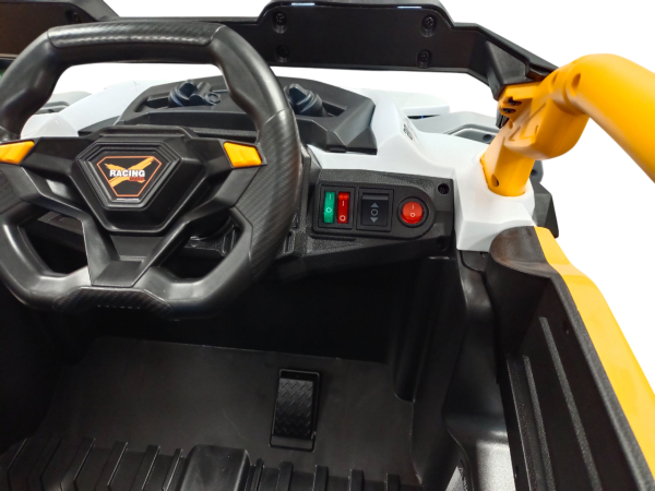 Kinderfahrzeug 12V 4x4 Kinder Elektro Kinderauto Buggy ULTRA Ledersitz EVA Gummiräder