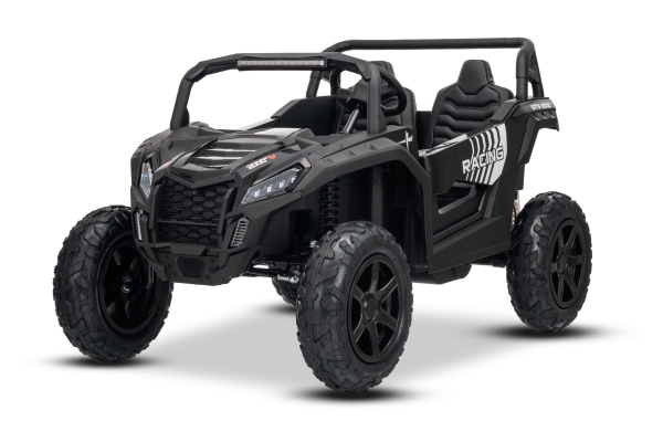 Kinderauto 24V Lithium Batterie Strong Kinder Elektro Auto 15km/h Kinderfahrzeug Elektro UTV2000 Strong Brushless Motor Metallgetriebe Luftreifen Scheibenbremsen Zweisitzer Ledersitz schwarz