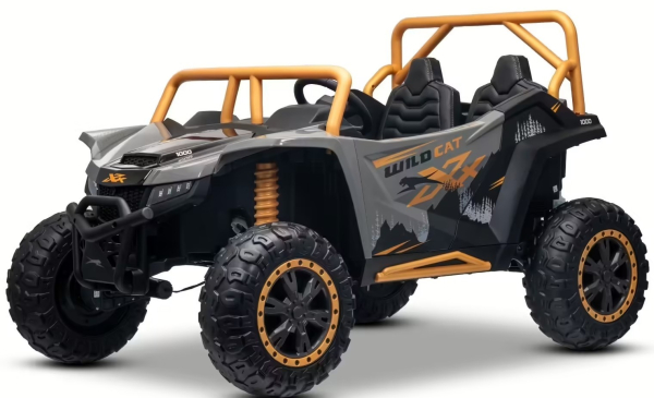 Kinderfahrzeug WILDCAT 24V Lithium 800Watt Kinder Elektro Auto 9km/h Kinderquad Elektro Quad Elektromotorrad Zweisitzer XXL Ledersitz EVA Gummiräder
