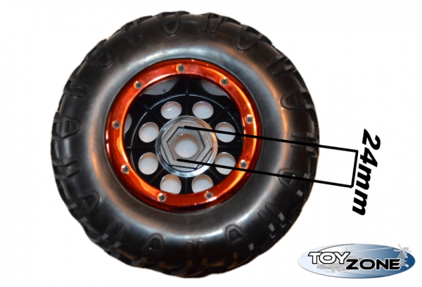 2 Stück Reifen Komlettset mit Felgen 1:8 für RC Auto Crawler