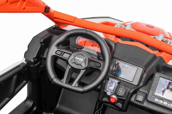 Kinderfahrzeug 12V 4WD Allrad Kinder Elektro Auto Kinderquad Elektro Buggy X-treme Zweisitzer Ledersitz EVA Gummiräder
