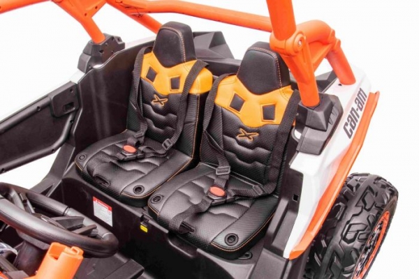 Kinderfahrzeug 24V 800 Watt Kinder Elektro Auto Kinderquad Elektro Buggy X-treme Can-Am Zweisitzer Ledersitz EVA Gummiräder