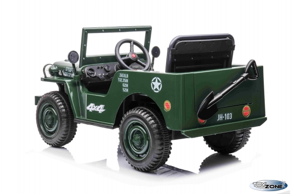 Kinderfahrzeug 12V Kinder Elektro Auto Geländewagen U.S. Army Militärfahrzeug Limited Edition 4x4 180W Elektro grün