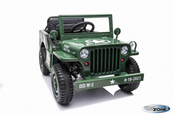 Kinderfahrzeug 12V Kinder Elektro Auto Geländewagen U.S. Army Militärfahrzeug Limited Edition 4x4 180W Elektro grün