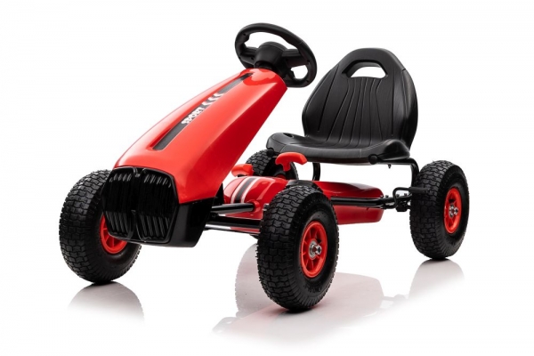 Gokart Sport XL Kinderfahrzeug Tretfahrzeug Pedal Go-Kart Tretauto Luftbereifung Freilauf