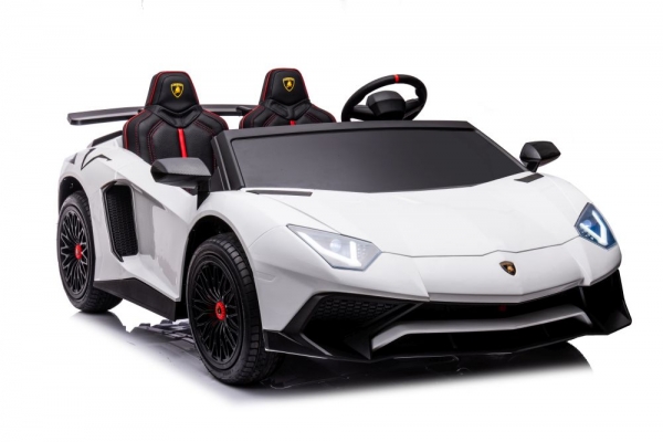 Kinderfahrzeug 24V Lamborghini Kinder Elektro Auto Luftreifen 15kmh XXXL 1,7 Meter MP3 USB Ledersitz weiß