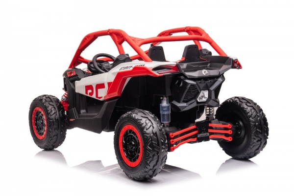 Kinderfahrzeug 12V 4WD Allrad Kinder Elektro Auto Kinderquad Elektro Buggy X-treme Zweisitzer Ledersitz EVA Gummiräder