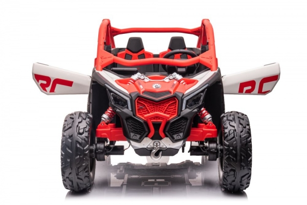 Kinderfahrzeug 12V 4WD Allrad Kinder Elektro Auto Kinderquad Elektro Buggy X-treme Zweisitzer Ledersitz EVA Gummiräder