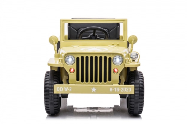 Kinderfahrzeug 12V Kinder Elektro Auto Geländewagen U.S.  Army Militärfahrzeug 4x4 180W Limited Edition Elektro khaki