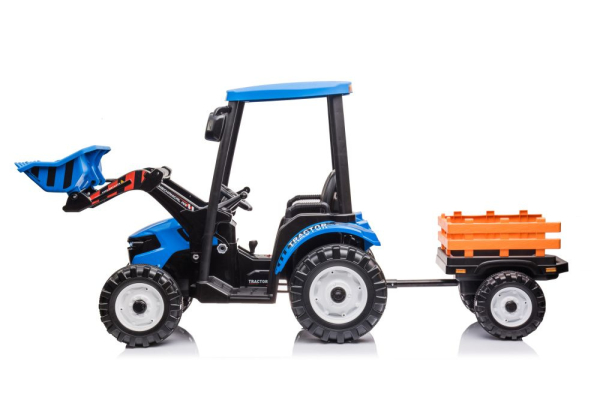 Kinderfahrzeug Traktor Hercules 24V Frontlader und Anhänger Elektrotraktor Kinderauto Kindertraktor