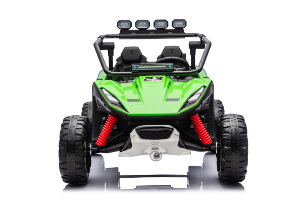 Kinderfahrzeug 24V 800 Watt Kinder Elektro Auto Kinderquad Elektro Buggy Turbo Zweisitzer Ledersitz EVA Gummiräder