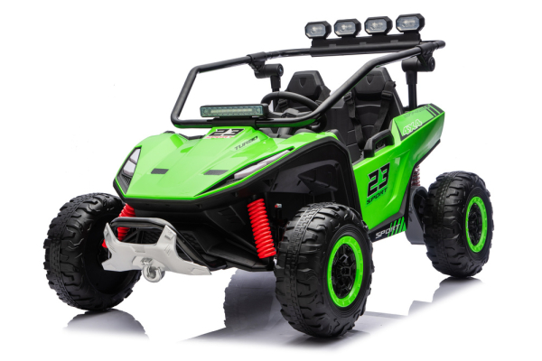 Kinderfahrzeug 24V 800Watt Buggy Turbo Kinder Elektro Auto Kinderquad Zweisitzer Elektro Ledersitz EVA Gummiräder