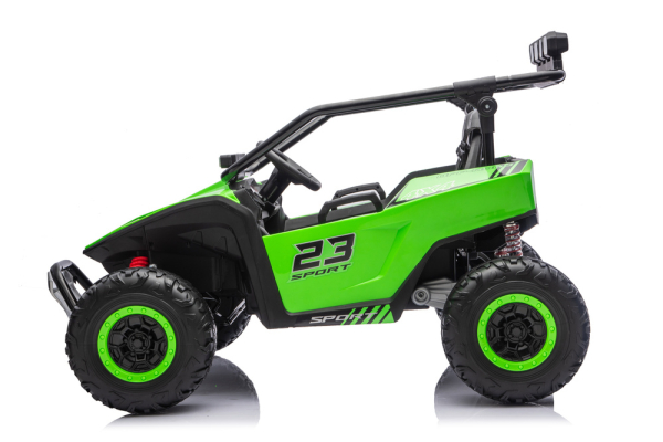 Kinderfahrzeug 24V 800Watt Buggy Turbo Kinder Elektro Auto Kinderquad Zweisitzer Elektro Ledersitz EVA Gummiräder
