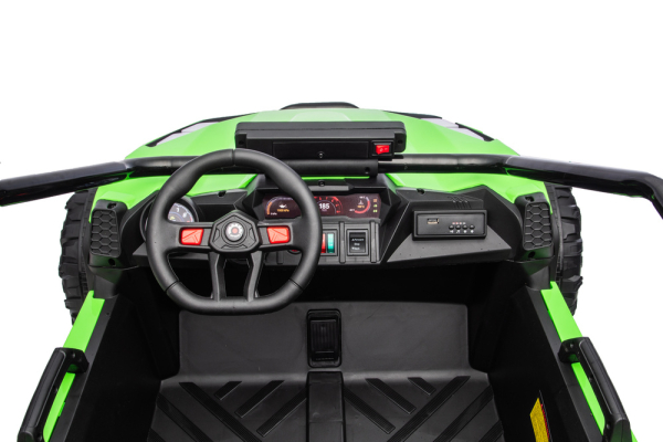 Kinderfahrzeug 24V 800Watt Buggy Turbo Kinder Elektro Auto Kinderquad Zweisitzer Elektro Ledersitz EVA Gummiräder