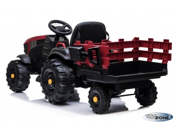 Kinderfahrzeug Traktor Future1000 mit Anhänger 1,6m Elektrotraktor Kinderauto Kindertraktor rot