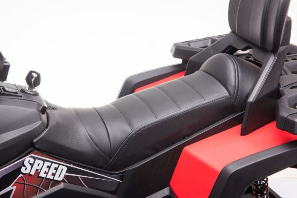 Kinderquad XXForce 24V 400W 8kmh Kinder Elektro Auto Kinderfahrzeug Elektro Quad ATV Ledersitz EVA Gummiräder weiß/schwarz