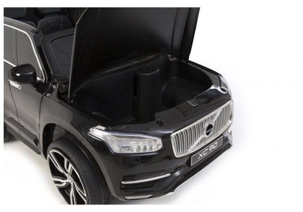 Kinderfahrzeug Volvo XC90 schwarz Echtlackierung Zweisitzer XXL 12V Kinder Elektro Auto Kinderauto MP3 USB Ledersitz EVA Gummiräder 2,4 GHZ