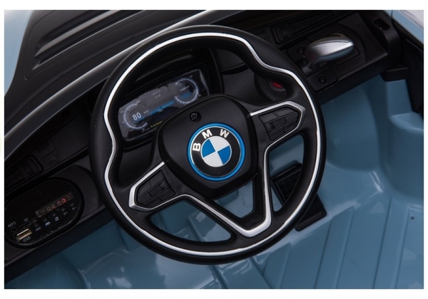Kinderfahrzeug BMW I8 Coupe Edition 12V Kinder Elektro Auto Kinderauto MP3 USB Ledersitz EVA Gummiräder 2,4 GHZ blau