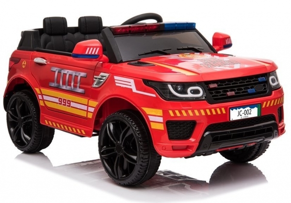 Kinderfahrzeug Feuerwehr Ranger 12V Kinder Elektro Auto Kinderauto MP3 USB Ledersitz EVA Gummiräder 2,4 GHZ