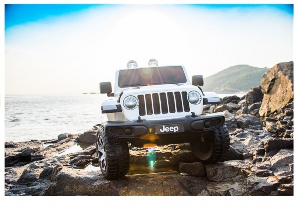 Kinderfahrzeug 12V Kinderelektro 4x4 Allrad Auto Kinderauto Jeep Wrangler Rubicon Geländeauto USB EVA Gummiräder Ledersitz