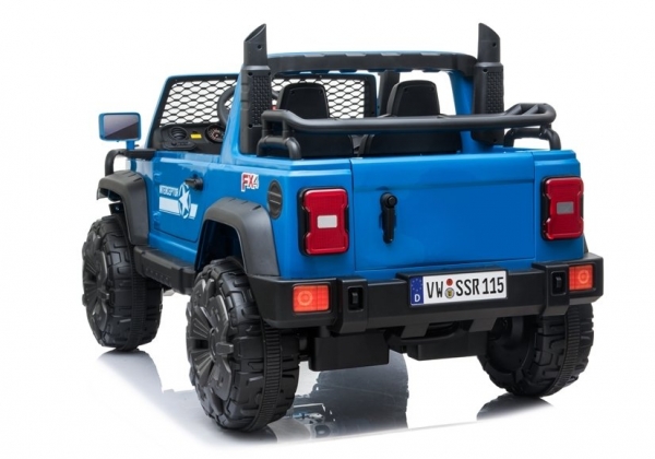 Kinderfahrzeug 24V Kinder Elektro Auto Geländewagen Truck T-1600 2 Sitzer XXXL 1,6m Elektro Ledersitz EVA Gummiräder blau