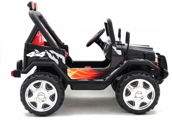 Kinderfahrzeug Geländeauto Beast 12V Kinder elektro Auto Kinderauto USB EVA Gummiräder schwarz