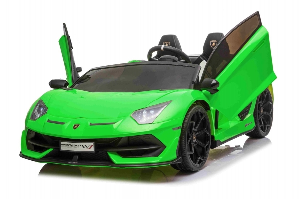 Kinderfahrzeug Kinderauto 24V Zweisitzer Echtlackierung Touchscreen MP4 Video  Kinder Elektro Auto Lamborghini Aventador SVJ Edition MP3 USB EVA Gummiräder 2,4 GHZ