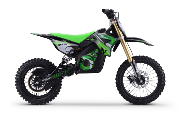 Kinder Motocross Crossbike Falcoon 48V 1600W Lithium Brushless Motor 50km/h Kinder Dirtbike grün