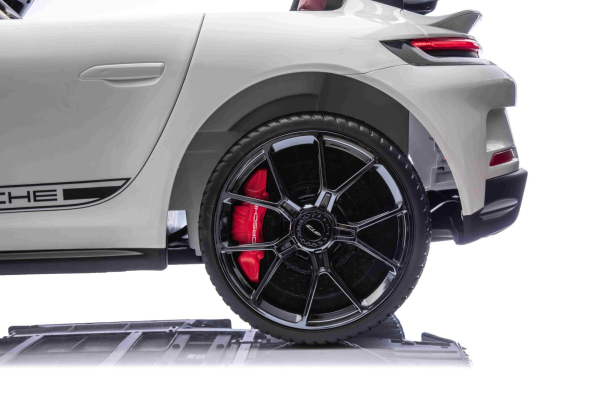 Kinderfahrzeug Kinderauto Porsche 911 GT3 24V 4x4 zwei Sitzer 800W Lithium-Batterie LED ORIGINALE Lizenz weiß