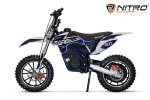 Kinder Motocross Crossbike Elektro Gazelle Deluxe 550 Dirt Bike Scheibenbremsen Luftbereifung Pocket Bike 25km/h blau