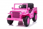 Kinderfahrzeug 12V Kinder Elektro Auto Geländewagen U.S.  Army Militärfahrzeug 4x4 180W Limited Edition Elektro pink