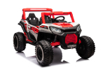 Kinderfahrzeug 24V 440Watt Kinder Elektro Auto Kinderquad Elektro Quad Elektromotorrad UTV9000 Zweisitzer Ledersitz EVA Gummiräder rot