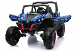 Kinderfahrzeug 12V Kinder Elektro Auto Kinderquad Spyder Echtlackierung Elektro Quad Elektromotorrad UTV MX 4 WD Allrad Ledersitz EVA Gummiräder blau