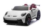 Kinderfahrzeug Kinderauto Porsche 911 GT3 24V 4x4 zwei Sitzer 800W Lithium-Batterie LED ORIGINALE Lizenz weiß